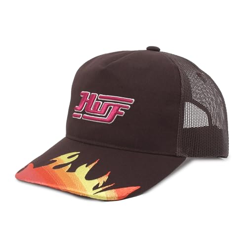 [ハフ] EXHAUST TRUCKER HT00887 帽子 メンズ レディース (JP, アルファベット, Free Size, 02.バイソン) [並行輸入品]