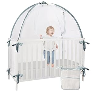 YOMECHEO Baby Crib Tent, Baby Safety Net for Cribs to Keep Baby from Climbing Out, Stable Structure Design with Strong…