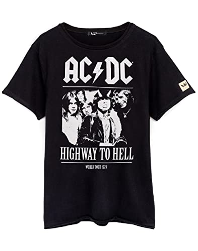 AC/DC Camiseta Unisex Mens Womens Highway to Hell Album Black tee