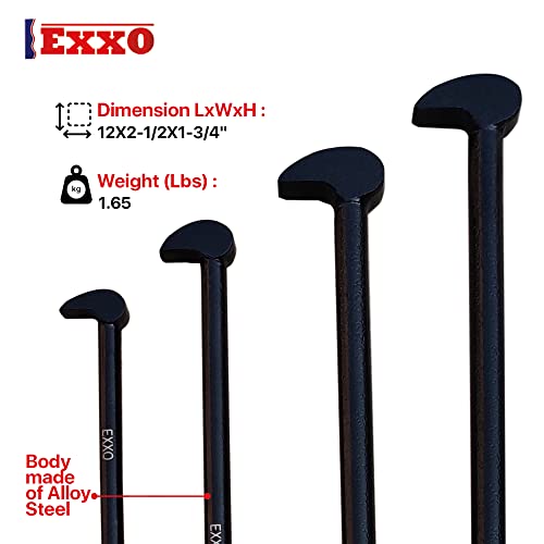 Exxo Tools Pry Bar Set - Rolling Head Pry Bars 4 Pc Heavy Duty Pry Bar Set 6, 12, 16, 20-Inch Lady's Foot Pry Bar Set Heavy Duty Alloy Steel Prybar Mechanic Pry Bar Set Automotive Craftsman Extra Long #TOP3