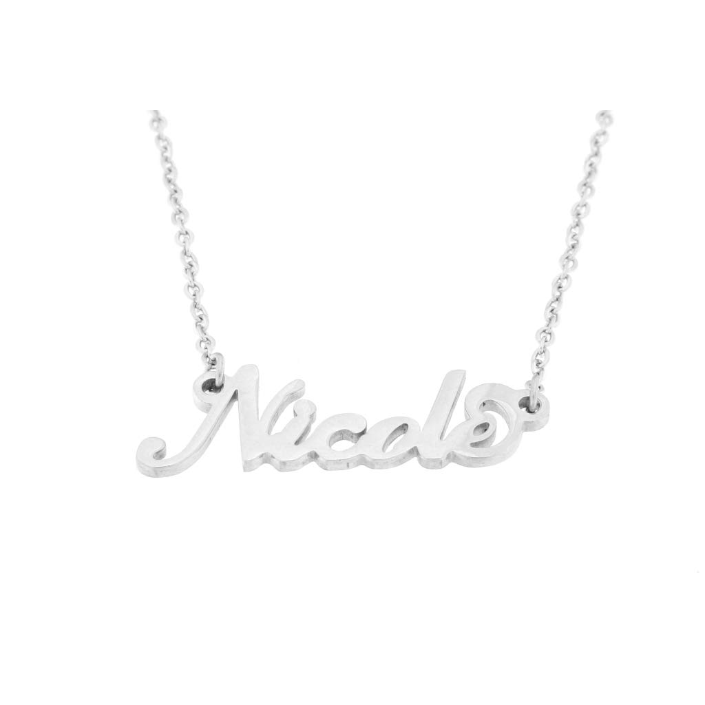 Flowers Collana Vari Nomi in Acciaio lucidissimo. Girocollo Collana con Nome Donna per Essere Sempre al Top. Scegli Il Tuo per Un Ottima Idea Regalo