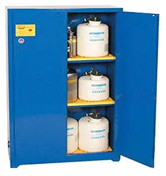 Eagle CRA-1904 Safety Cabinet for Corrosive Liquids, 1 Door Manual Close, 4 Gallon, Steel, Blue
