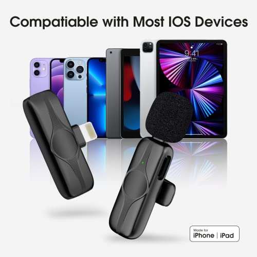 Pop Voice Professional Wireless Lavalier Microphone For Iphone Ipad Cordless Omnidirectional Condenser Noise Reduction Wireless Lapel Mic For Video Recording Youtube, Facebook, Tiktok Vlog Podcast Interview #TOP4