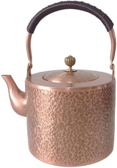 純銅ケトル 2L 手作りの小さな銅ティーポット 伝統工芸品 家庭用またはギフトに最適 (B) [並行輸入品]