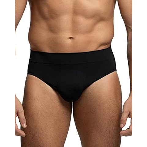 POMPEA 4 men's microfiber seamless briefs art. 89521423, Black, Large/X-Large Cover