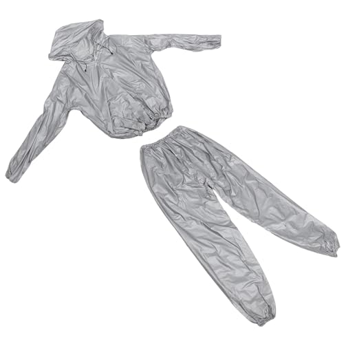 Traje de sauna de PVC XL con capucha y cremallera DECHOUS para entrenar 2