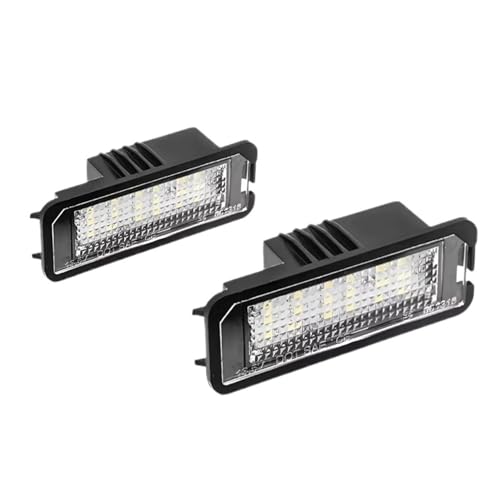 Luz placa matrícula coche para VW reemplaza plafón opaco por LED blanco trasero