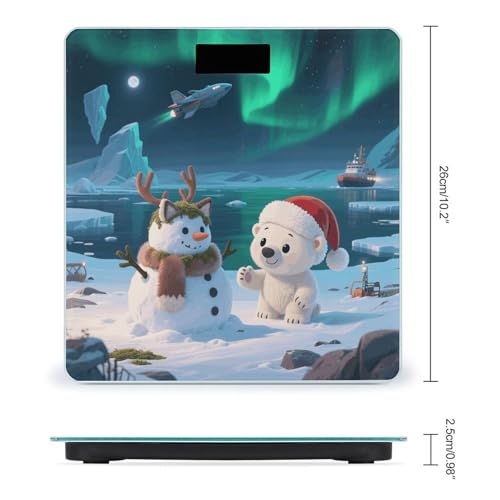 Báscula digital para baño Polar Bear Snowman, capacidad 400 lb miniatura 2