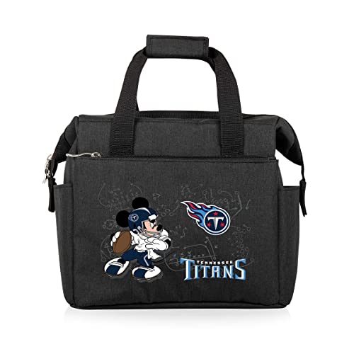 Image of PICNIC TIME NFL Mickey Mouse On The Go Lunch Bag - Soft Cooler Lunch Box - Insulated Lunch Bag, (Black)