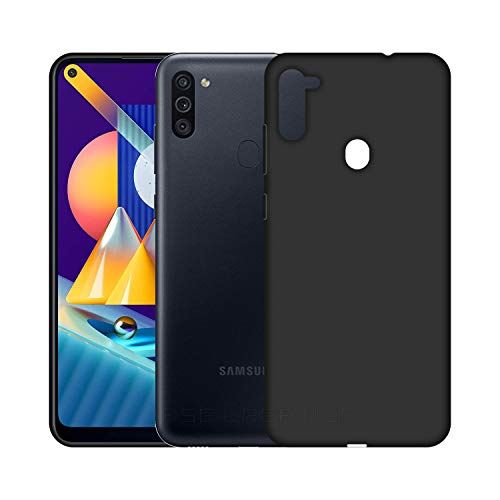 Image of Case Creation Luxurious OG Series for Samsung Galaxy M11 Case Cover,Anti-Dirty Slim Case Frosted Matte Cute Candy TPU Raised Bezel (Splash of Color) Back Cover for Samsung M11 -Black