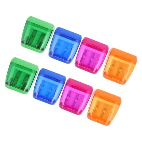 HOMSFOU 8 Piezas Sacapuntas oficina aula manual afiladores de lápiz herramientas para afilar lápices afiladores de mano portátiles páginas