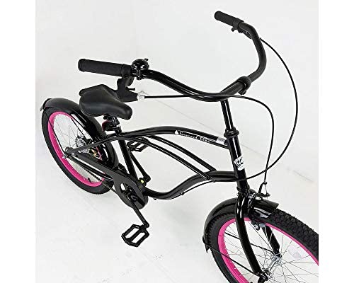 fivecard-bike ビーチクルーザー Amazon | 大人も乗れる小さめビーチクルーザー【ピンクホイール