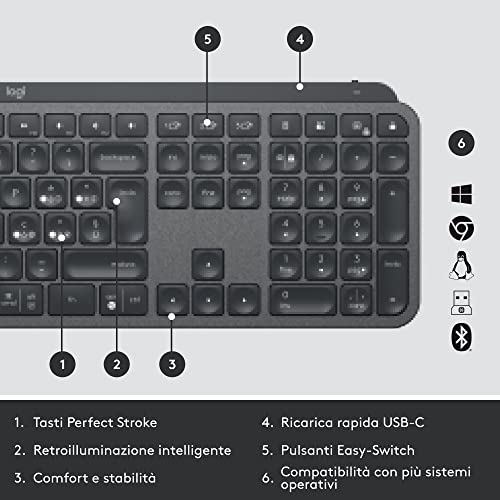 Logitech MX Keys for Business - tastiera wireless