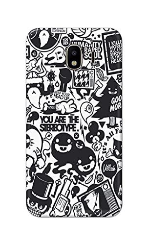Image of Printed Hard Back Cover Case for Samsung Galaxy J4 Back Cover (Mixed Cartoon) -1302
