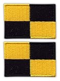 Set mit 2 Stück – Flagge Lima – Aufnäher – bestickter Aufnäher / Abzeichen / Emblem