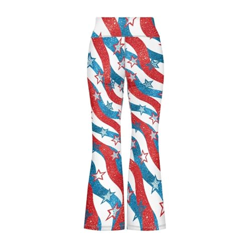 Image of Girls Flare Leggings 5-14T Cute Bell Bottoms for Girl Yoga Pants for Gym