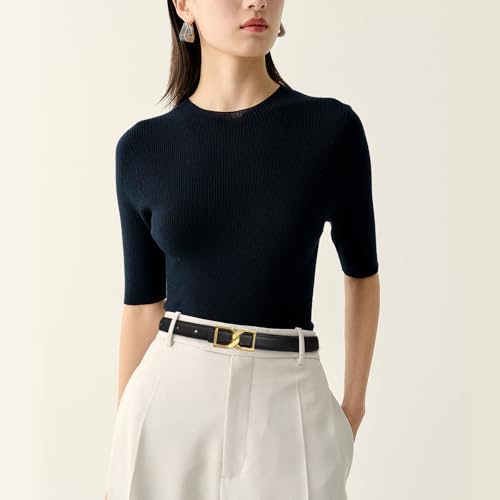 Image of Aurolran Women's Leather Belt with Buckle - Ideal for Dresses, Jeans, and Coats
