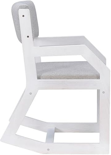 Miniatura 7 de Linon Warley Silla base de trineo de dos posiciones de madera maciza de grado comercial, color blanco
