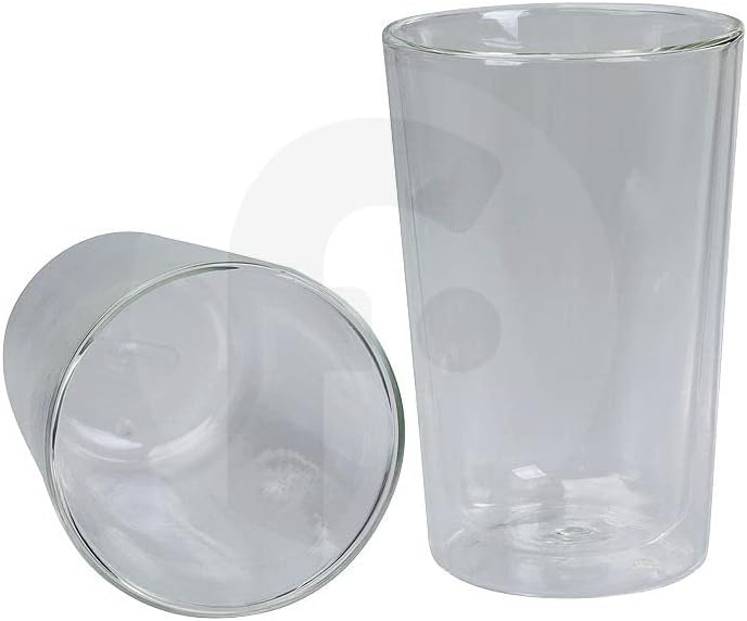De'Longhi Double Wall Thermal Glass Set, Borosilicate Resistant Glass, Comfortable to Hold, Without Condensation, Dishwasher Safe, Capacity 500 ml, DLSC319