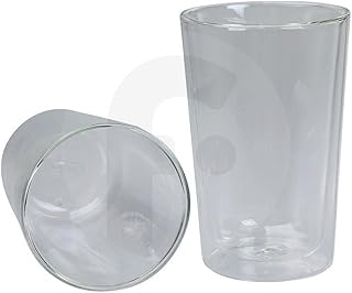 De'Longhi Double Wall Thermal Glass Set, Borosilicate Resistant Glass, Comfortable to Hold, Without Condensation, Dishwasher Safe, Capacity 500 ml, DLSC319