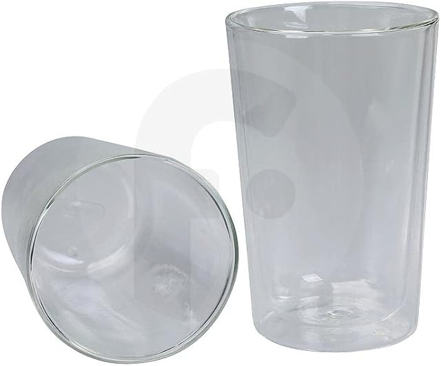 De'Longhi Double Wall Thermal Glass Set, Borosilicate Resistant Glass, Comfortable to Hold, Without Condensation, Dishwasher Safe, Capacity 500 ml, DLSC319