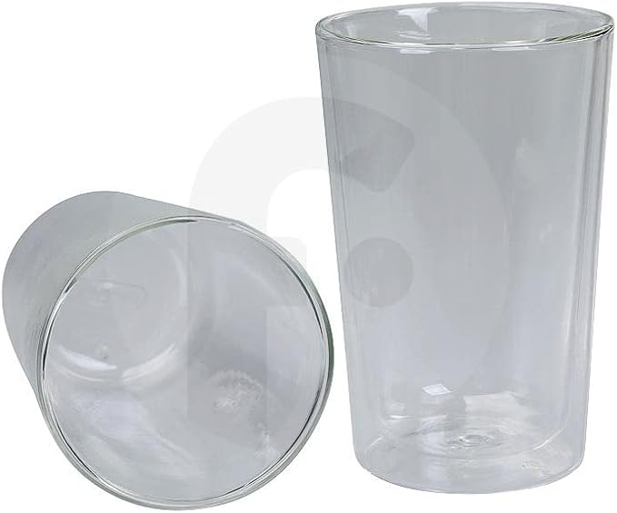 De'Longhi Double Wall Large Thermal Glasses, set of 2, 490ML/16.6 fl oz Clear Amazon.ca Home