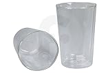 De'Longhi Gläser Set DLSC319, 2 doppelwandige Thermogläser mit Isolierfunktion für kalte und warme Getränke, widerstandsfähiges Borosilikatglas, Spülmaschinenfest, Fassungsvermögen 490 ml , 2 Stück