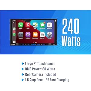 Jensen J1CA7-BUC 7" Apple CarPlay Android Auto Double DIN Stereo, Camera — photo 3 of 6