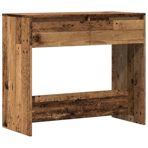 vidaXL Avlastningsbord åldrat trä 89x41x76,5 cm konstruerat trä, hallbord, bord för att ha under spegel, bord för under speglar, hallskåp, sidobord