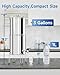 8-Stage Gravity Water Filtration System 3.0 Gallon-304 Stainless Steel Countertop System with 4 Filters and StandReduce 99.9% Chlorine, NSF/ANS 42 Certifcation