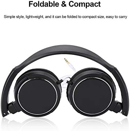 Over Ear Headphones, Foldable Compact Wired Headset, Easy to Adjust/Sports/Lightweight Stereo HiFi Music Headphone Support TF Card