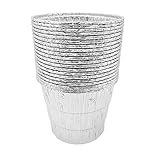 20 Pack Grease Bucket Liner Aluminum BBQ and Grill Grease Bucket Liners Easy Grill Clean Up Fits...