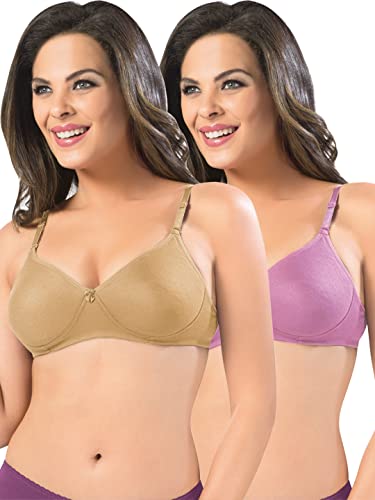 Image of SONARI Women's Non-Padded T-Shirt Bra | Wire-Free, Medium Coverage, Comfortable Polyester-Cotton Blend Fabric | Adjustable Straps, Ideal for Sports Catwalk