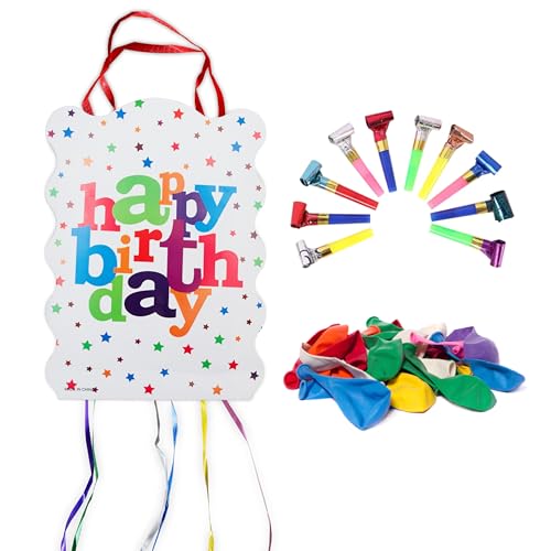 Piñata Cumpleaños Infantil + Pack 20 Juguetes de Relleno Piñata - Piñata - Piñata Cumpleaños c