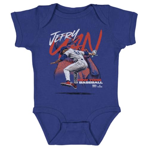 500 LEVEL Jefry Yan New York M Stikeout Jump Baby Bodysuit (Royal Blue, 24M)