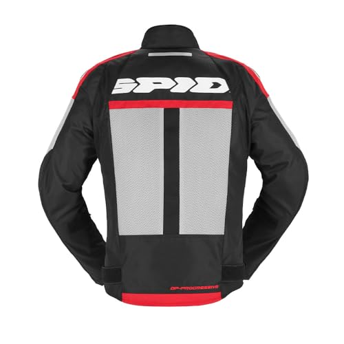 Image of Spidi Progressive Net Windout Jacket For Bikers & Motorcycle Riders | EN-Compliant | Optimized Ventilation & Comfort | Removable Wind Protectors | Red