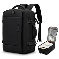 LOVEVOOK Handgepäck Rucksack 40x30x20 für Ryanair, Klein Reiserucksack Handgepäck Flugzeug 14 Zoll Laptop Rucksack, 24L Handgepäck Tasche Koffer Travel Backpack für Herren Damen, Schwarz