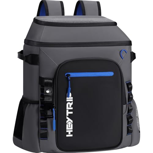 Heytrip Mochila térmica térmica com 54 latas, bolsa térmica portátil grande à prova de vazamento, retenção de frio 20 horas para almoço, itens essenciais de acampamento, viagens, praia e piquenique