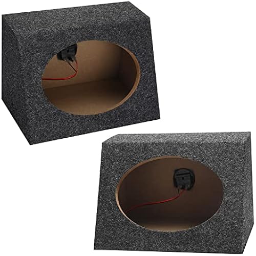 BBTO 2 Pcs Angled Style Car Audio Speaker Box Fits 6 x 9 Inch Speakers
