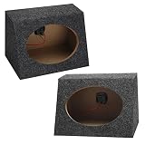 BBTO 2 Pcs Angled Style Car Audio Speaker Box Fits 6 x 9 Inch Speakers