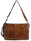  BZNA Bag Gil Cognac Italy Designer Clutch Umhängetasche Damen Handtasche Schultertasche Tasche Leder Shopper Neu