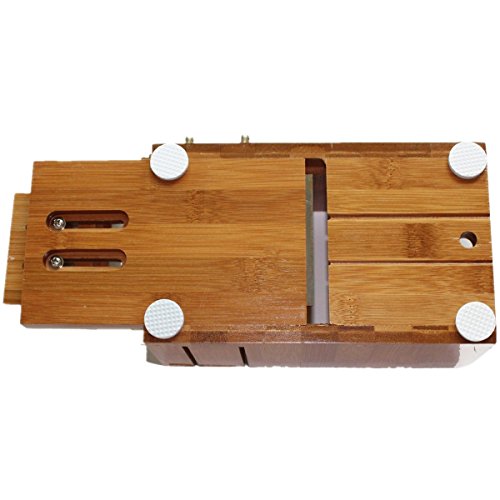 image for Allforhome Multi-Function Practical Adjustable Bamboo Soap Cutter with