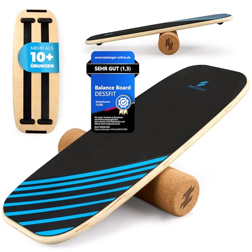 Dessfit Balance Board Holz Rutschfest mit Kork Rolle | Balance Board Kinder & Erwachsene | Gleichgewichtstrainer | Balance Training Equipment | Balance Trainer | Wackelbrett Physiotherapie Zubehör Dessfit Balance Board Holz Rutschfest mit Kork Rolle | Balance Board Kinder & Erwachsene | Gleichgewichtstrainer | Balance Training Equipment | Balance Trainer | Wackelbrett Physiotherapie Zubehör