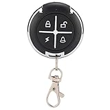 TOPINCN Mecanismo de Apertura de Garaje 4 Teclas Negro Redondo Copia Automática Puerta de Garaje Eléctrica Control Remoto Control Remoto Inalámbrico(433MHZ)