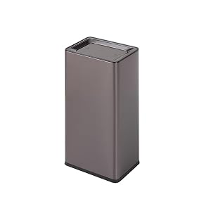 Kitchen Waste Bin Garbage Can Stainless Steel Trash with Flipping Lid for Bedroom Living Room Office Hotel Shop