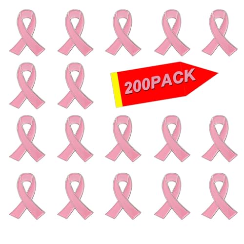 2/20/50Pcs-Official Ribbon pins Breast Cancer Awareness Lapel Pin Pink Pins
