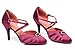 Minishion Women's Closed Toe Dance Heels Comfortable Ballroom Dancing Pumps L117B Amaranth 8.5cm Heel US 7
