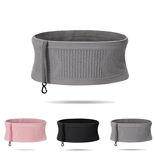 Multifunctional Knit Breathable Concealed Waist Bag,Adjustable Running Belt,Fitness and Running Fanny Pack Men Women,Moisture Wicking Storage Belt (Gray,Medium) Multifunctional Knit Breathable Concealed Waist Bag,Adjustable Running Belt,Fitness and Running Fanny Pack Men Women,Moisture Wicking Storage Belt (Gray,Medium)