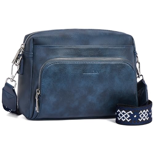 MUIIKOLA Bolso bandolera para mujer, bolso cruzado para mujer, pequeño, de piel sintética, bandolera para mujer con correa de hombro Verstelbaar