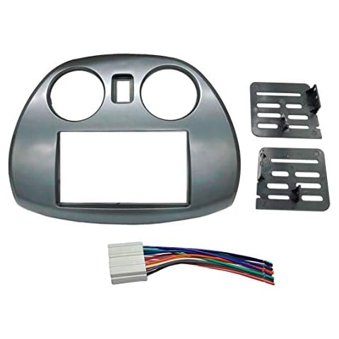 Radio stereo Double 2 Din Dash Install Kit Mount Trim Bezel w/Wiring Harness and Factory Blue LED Fitted For Mitsubishi Eclipse Cover